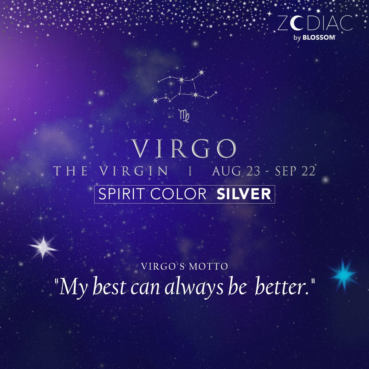 Crystal Infused Zodiac Vanilla-Flavored Roll-On Lip Gloss - Virgo