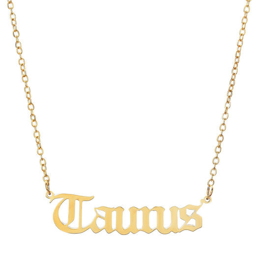 Script Necklace - Taurus