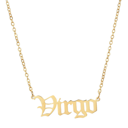 Script Necklace - Virgo