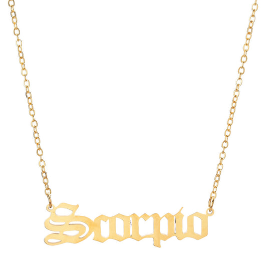 Script Necklace - Scorpio