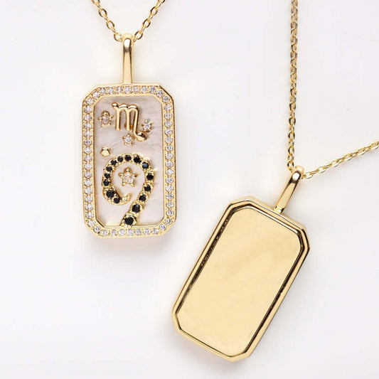 18K Gold Plated Crystal Necklace - Scorpio