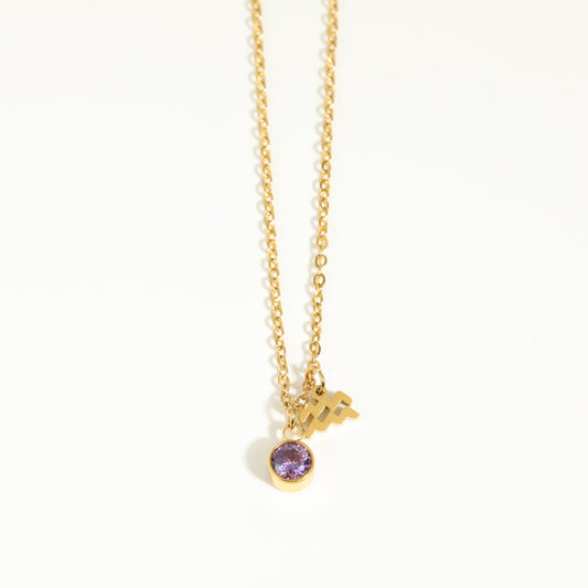 Birthstone Necklace - Aquarius