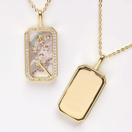 18K Gold Plated Crystal Necklace - Sagittarius