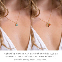 Load image into Gallery viewer, Raw Crystal Zodiac Necklace Customizable Charms - Cancer

