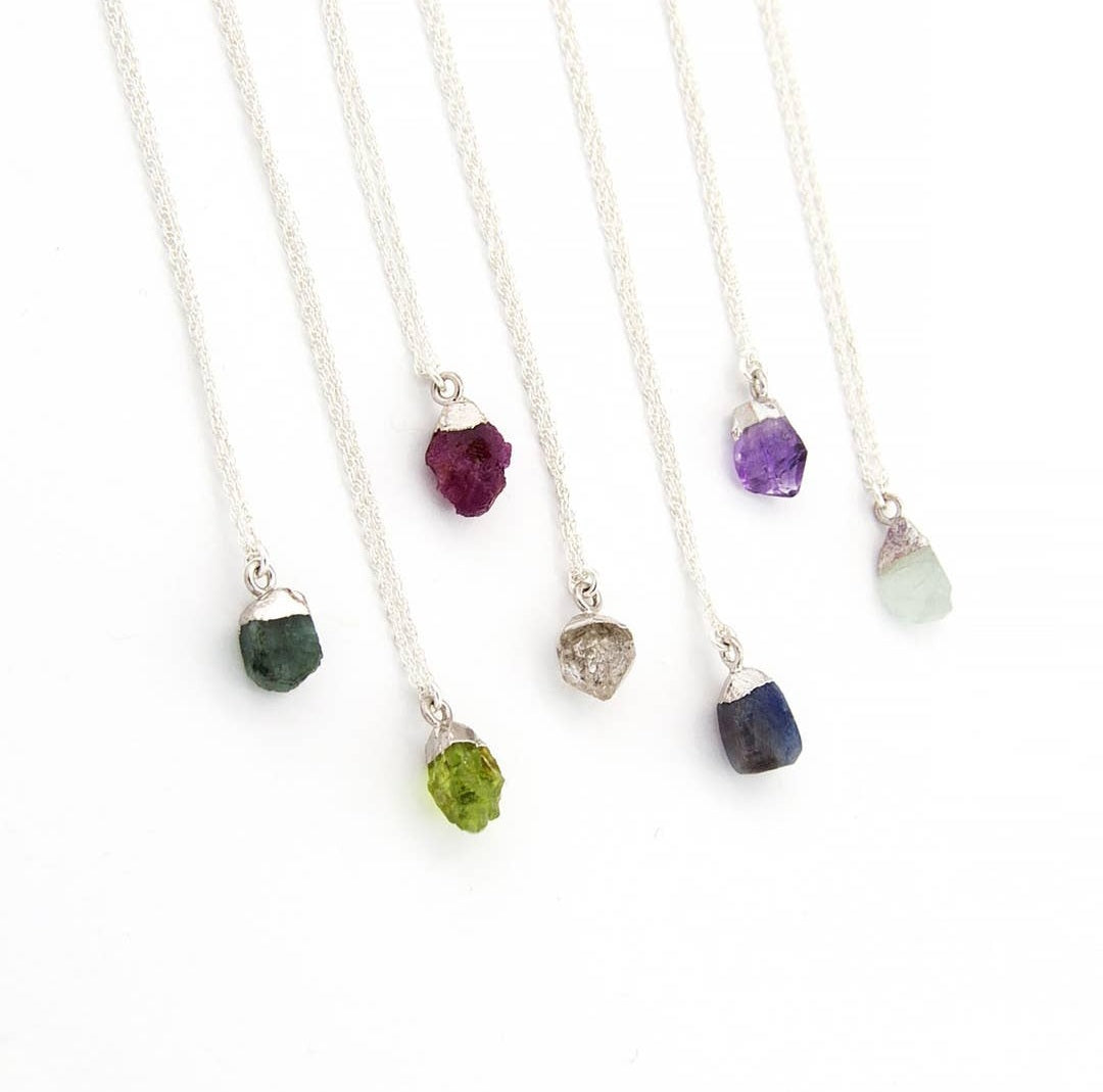 Customizable Raw Crystal Necklace - Sagittarius