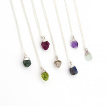 Load image into Gallery viewer, Raw Crystal Zodiac Necklace Customizable Charms - Virgo
