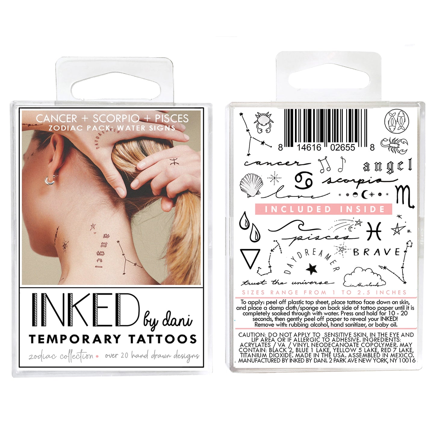 Temporary Tattoo Pack - Water Signs