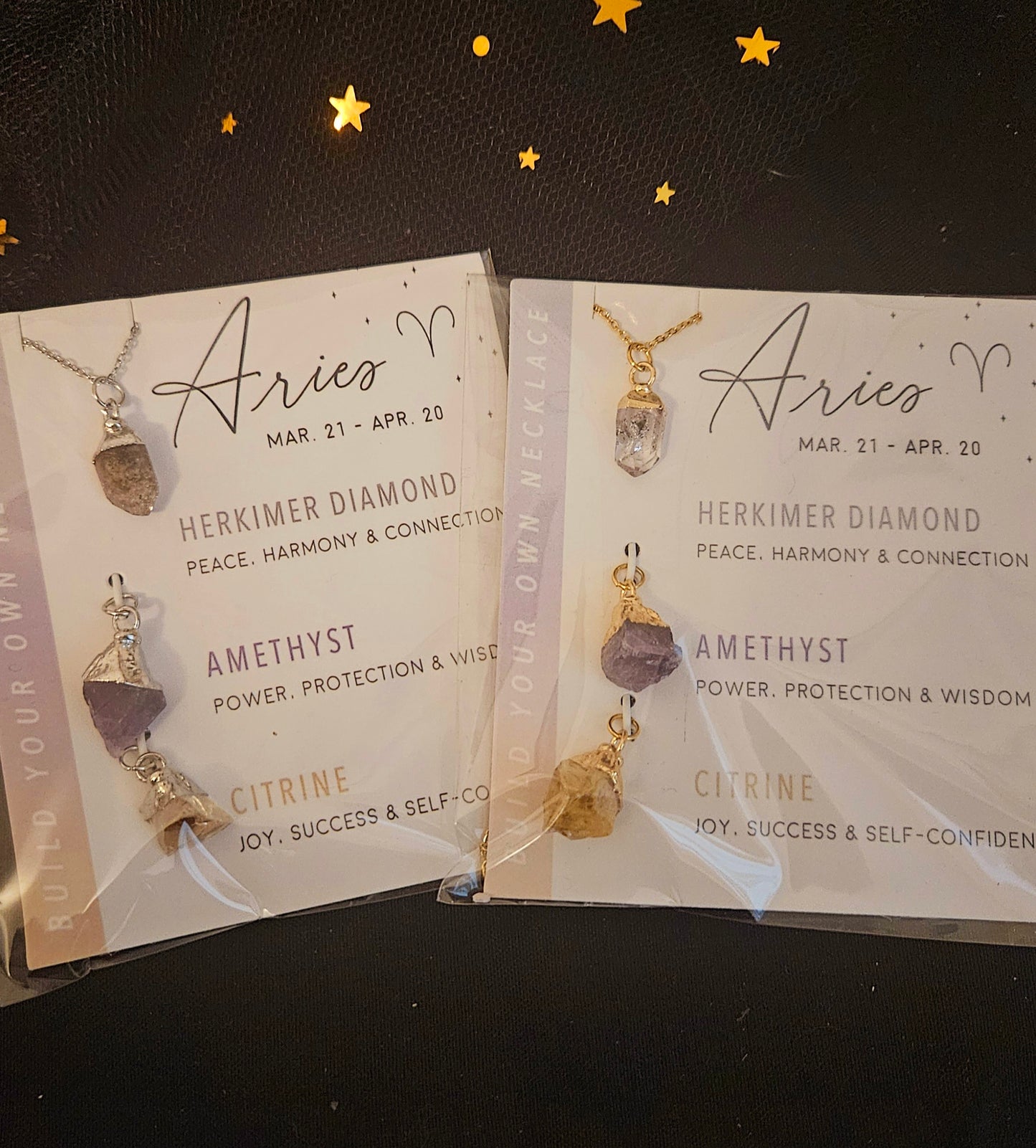 Customizable Raw Crystal Necklace - Aries