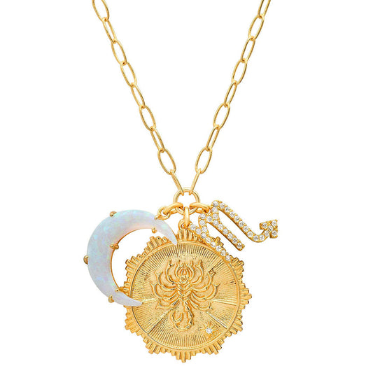 Lunar Charm Necklace - Scorpio