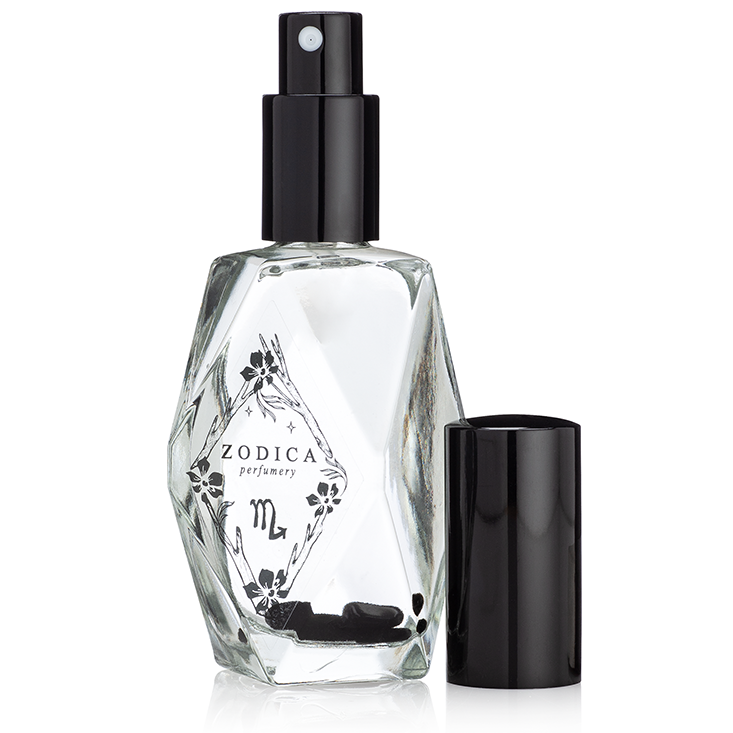 Crystal Infused Zodiac Perfume - Scorpio + Black Obsidian