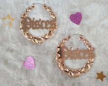 Load image into Gallery viewer, XOXO Bamboo Hoop Earrings - Pisces

