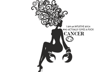 Load image into Gallery viewer, Crop Tee - Cancer (Black Print)
