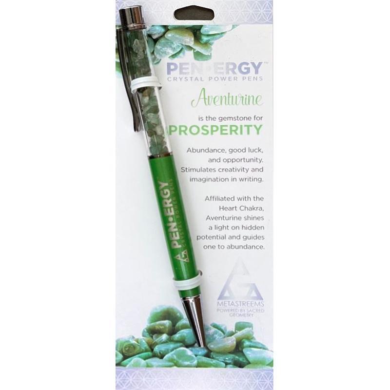 Pen-Ergy Crystal Power Pens - Aventurine - Prosperity - Capricorn