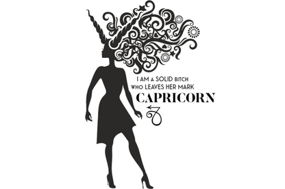 Crop Tee - Capricorn (Black Print)