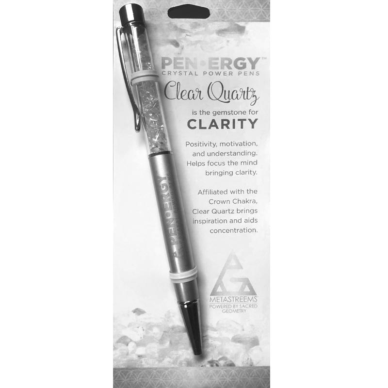 Pen-Ergy Crystal Power Pens - Clear Quartz - Clarity - Gemini
