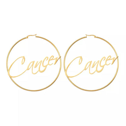 Large Hoop Earrings - Cancer