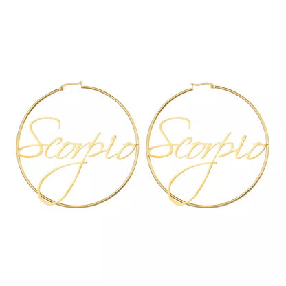 Large Hoop Earrings - Scorpio