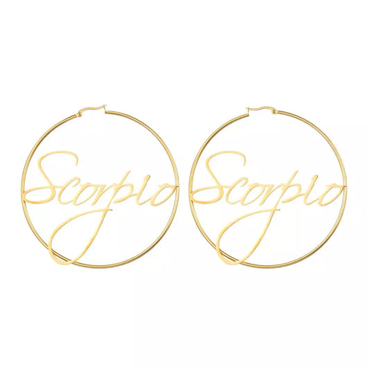 Large Hoop Earrings - Scorpio