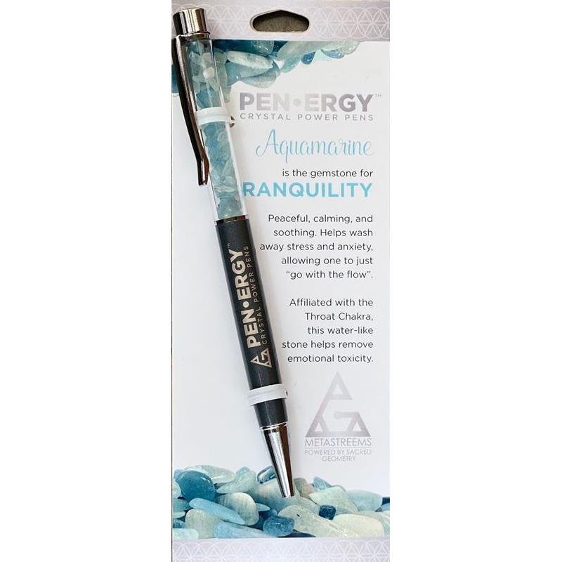 Pen-Ergy Crystal Power Pens - Aquamarine - Tranquility - Libra
