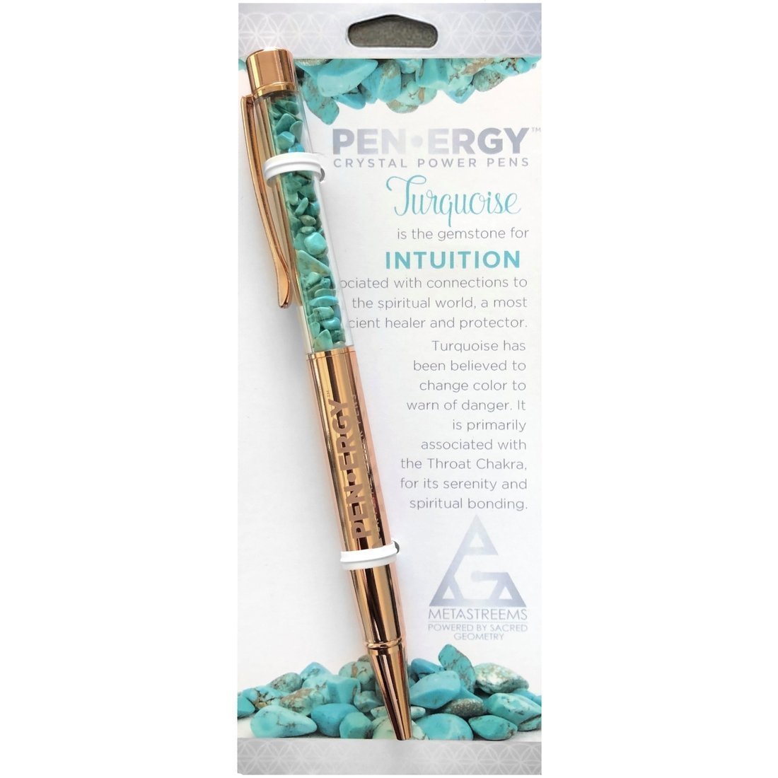 Pen-Ergy Crystal Power Pens - Turquoise - Intuition - Pisces