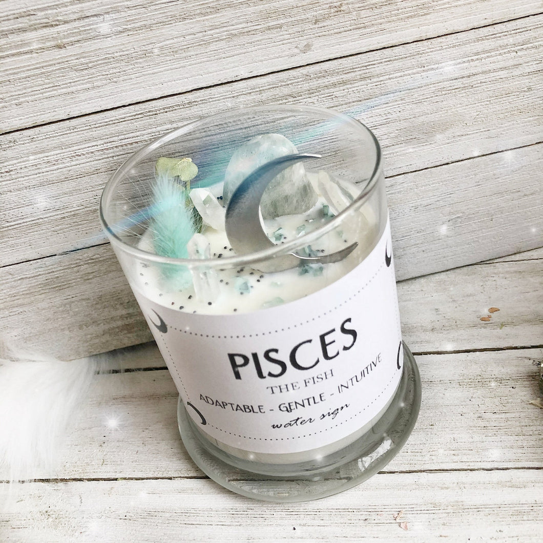 Botanical Crystal Candle - Pisces