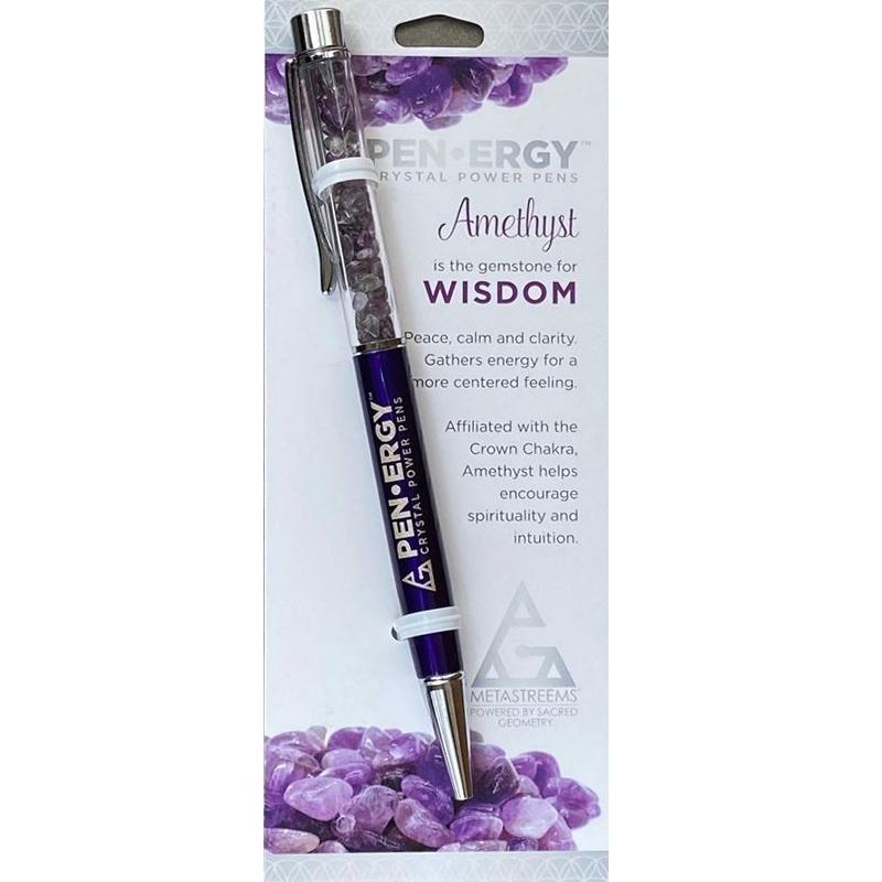 Pen-Ergy Crystal Power Pens - Amethyst - Wisdom - Sagittarius