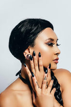 Load image into Gallery viewer, Crystal Infused Nail Polish - Scorpio + Obsidian
