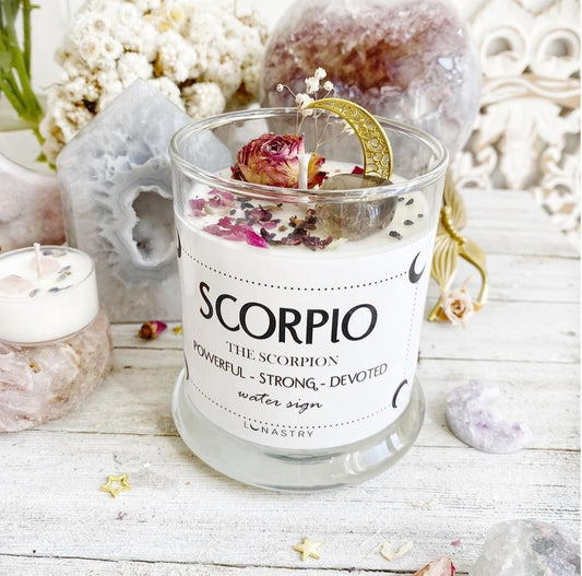 Botanical Crystal Candle - Scorpio