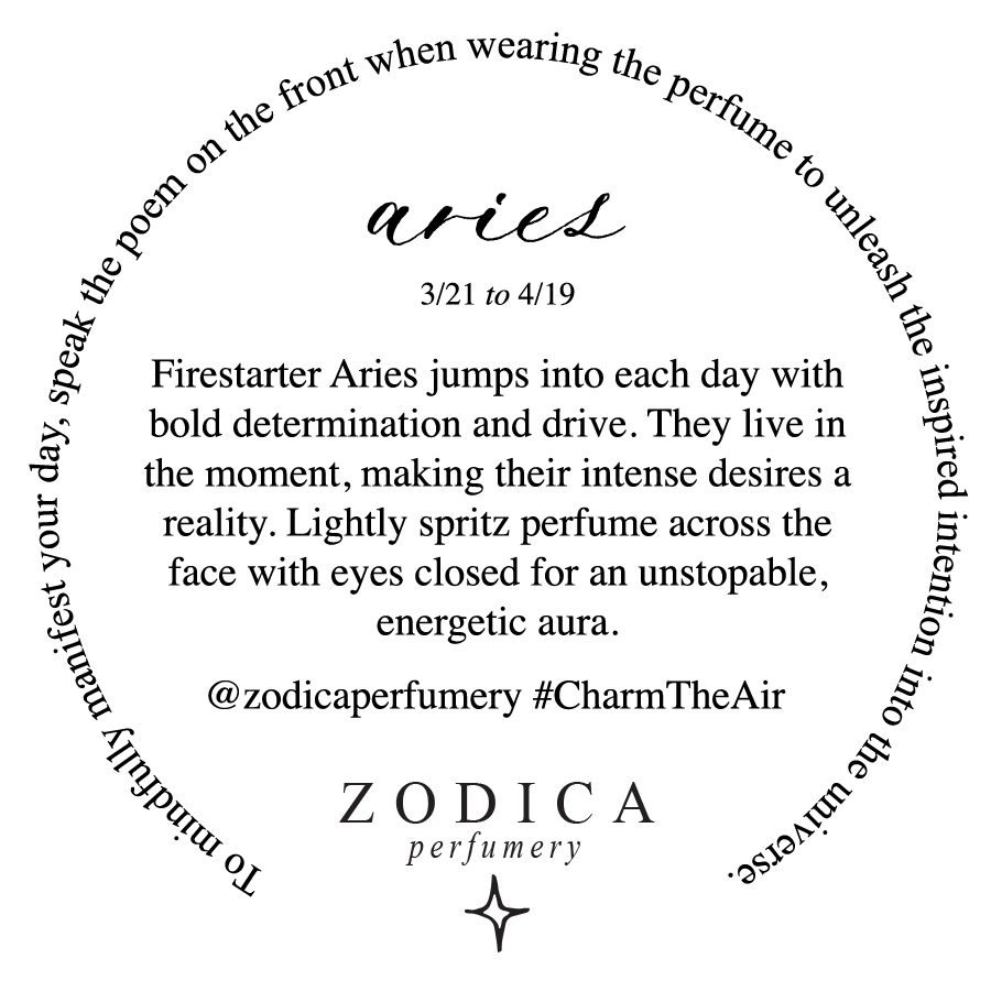 Crystal Infused Zodiac Perfume - Aries + Red Garnet