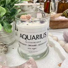 Load image into Gallery viewer, Botanical Crystal Candle - Aquarius
