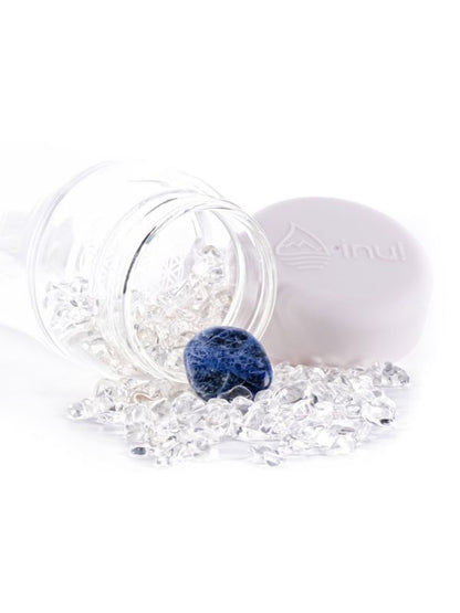 Crystal Infused Water Bottle - Sagittarius + Clear Quartz & Sodalite