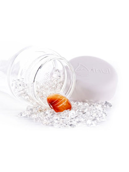 Crystal Infused Water Bottle - Virgo + Clear Quartz & Carnelian