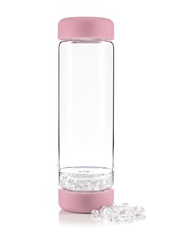 Crystal Infused Water Bottle - Leo + Clear Quartz & Tiger's Eye