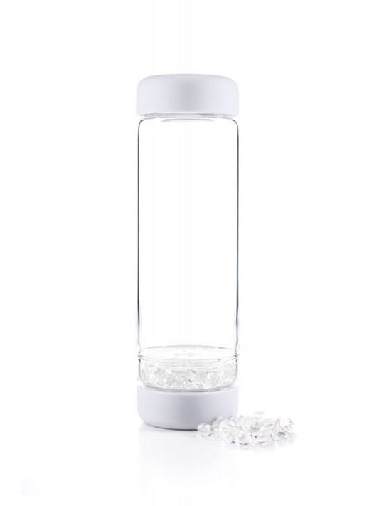 Crystal Infused Water Bottle - Pisces + Clear Quartz & Agate