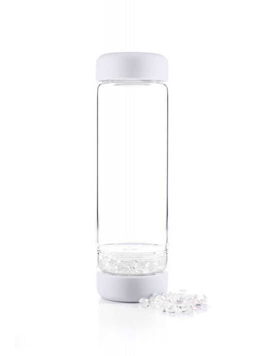 Crystal Infused Water Bottle - Leo + Clear Quartz & Tiger's Eye