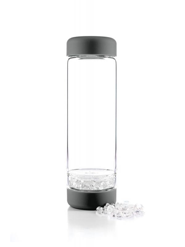 Crystal Infused Water Bottle - Gemini + Clear Quartz & Chalcedony