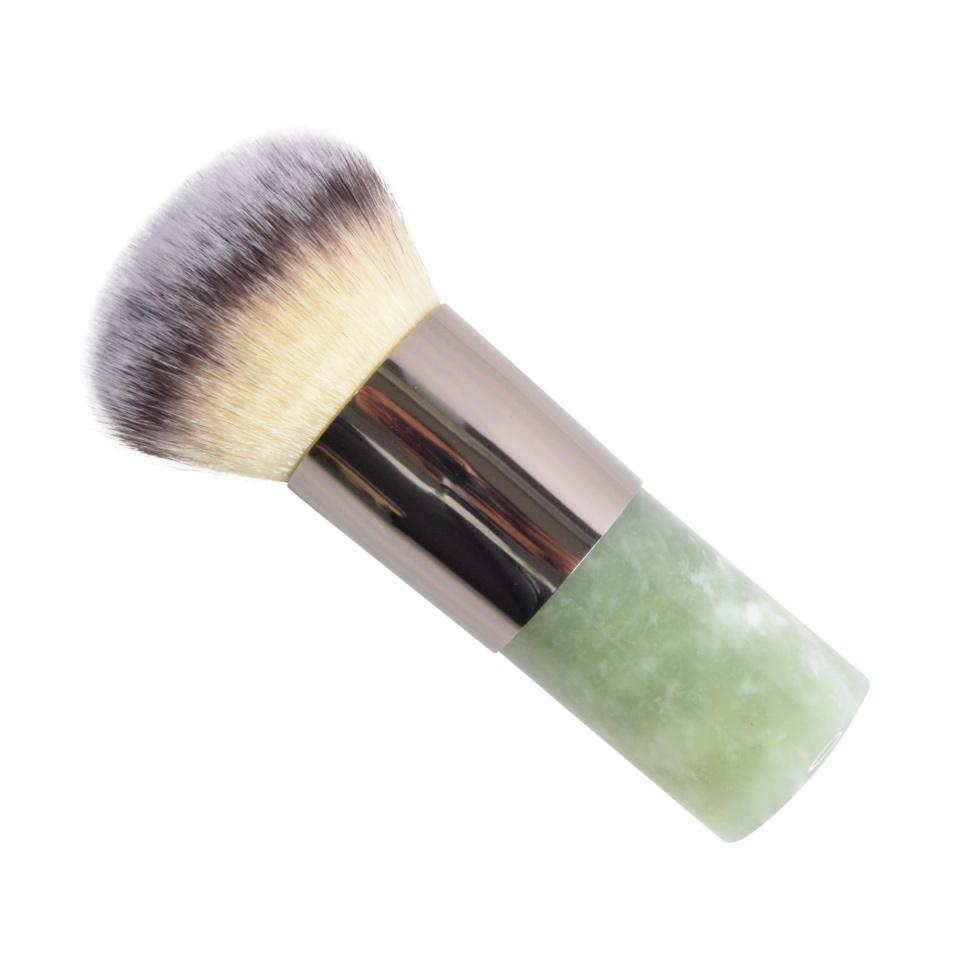 Crystal Kabuki Make Up Brush - Jade, Rose Quartz or Carnelian