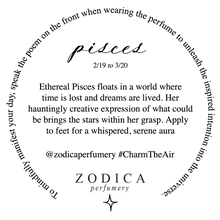 Load image into Gallery viewer, Crystal Infused Zodiac Perfume - Pisces + Amethyst

