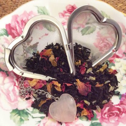 Rose Quartz Heart Tea Infuser